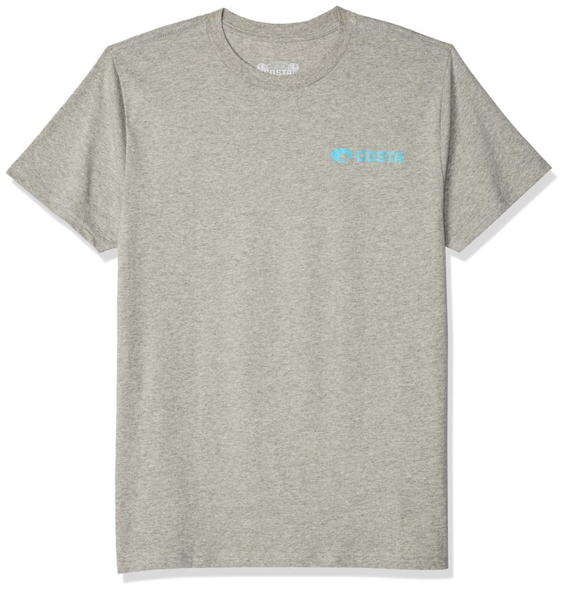 Costa Del Mar Topwater Short Sleeve T Shirt, Gray Heather, Medium - Image 1